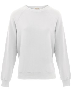 FELPA UNISEX IN BAMBU' "RAGLAN" - BIANCO