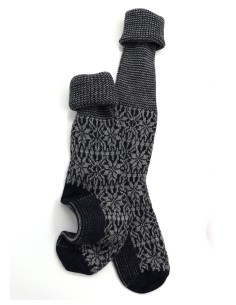 CALZINO NORVEGESE LUNGO IN 100% LANA  - VERDE 2