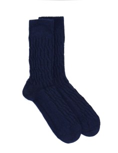CALZINI BIMBI IN LANA D'AGNELLO - NAVY
