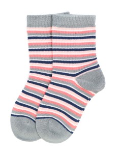 CALZINI IN BAMBU'KIDS "STRIPE" - GRIGIO