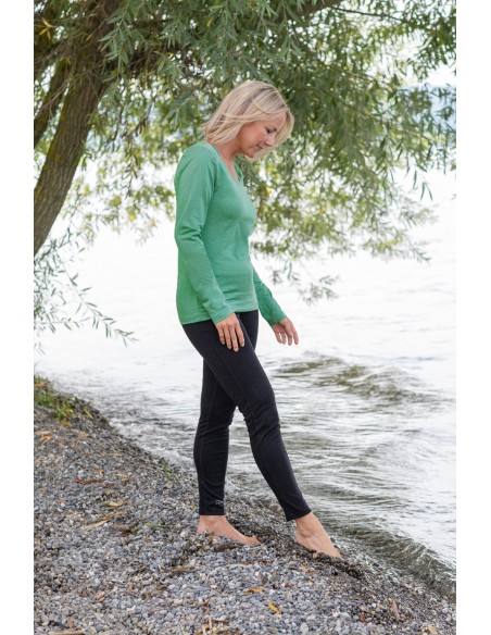 MAGLIA TERMICA IN LANA-SETA SPORT A MANICA LUNGA