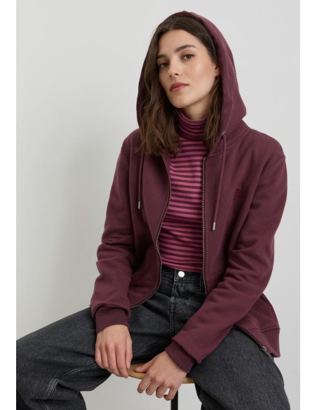 FELPA IN COTONE BIOLOGICO GARZATO VEGAN "DAHLIA"