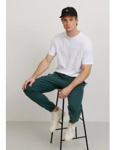 PANTALONE UOMO IN FELPA DI COTONE BIOLOGICO VEGAN "THUJA"... 2