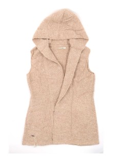GILET CON CAPPUCCIO IN  BABY ALPACA, SETA E LINO "BREMEN"...