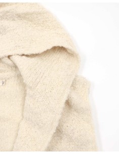 GILET CON CAPPUCCIO IN  BABY ALPACA, SETA E LINO "BREMEN"... 2