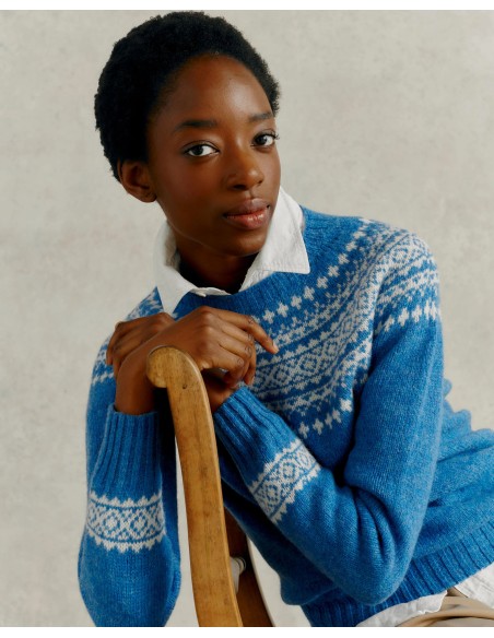 MAGLIONE DONNA IN PURA LANA VERGINE SCOZZESE "YOLK CREW"