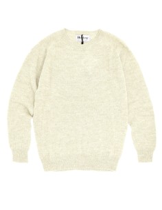 MAGLIONE UOMO IN PURA LANA SHETLAND NON TINTO - NATURALE