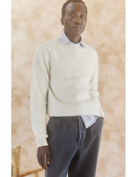 MAGLIONE UOMO IN PURA LANA SHETLAND NON TINTO