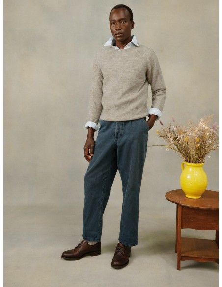 MAGLIONE UOMO IN PURA LANA SHETLAND NON TINTO