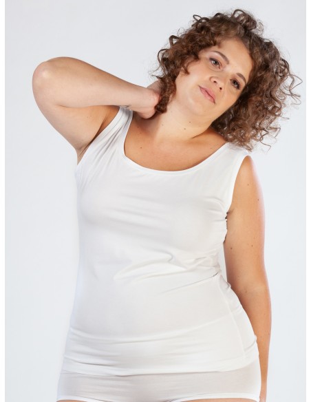 CANOTTA SPALLA LARGA IN BAMBU'