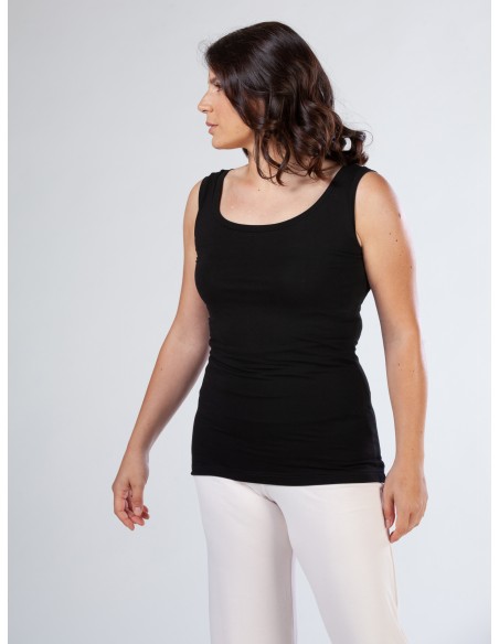 CANOTTA SPALLA LARGA IN BAMBU'