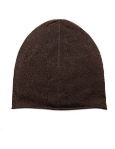 BERRETTO CASHMIRETTO IN SETA E CASHMERE - MARRONE