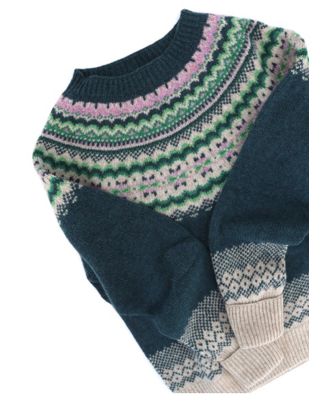 MAGLIONE SCOZZESE IN LANA VERGINE "FAIR ISLE"