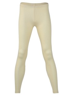 LEGGINGS DONNA IN LANA-SETA - NATURALE