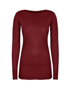 MAGLIA CASHMIRETTA IN SETA E CASHMERE "GRETA" - BORDEAUX 2