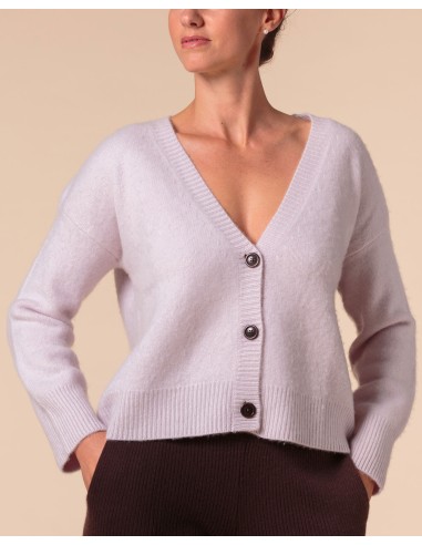 CARDIGAN CHUNKY IN 100% CASHMERE SPAZZOLATO...
