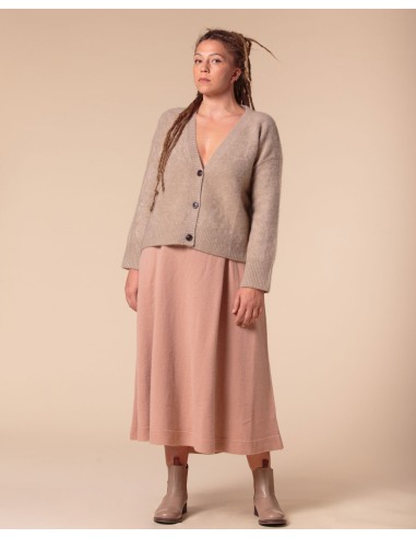 CARDIGAN CHUNKY IN 100% CASHMERE SPAZZOLATO...