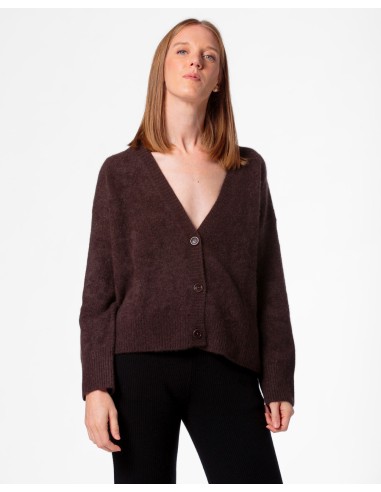 CARDIGAN CHUNKY IN 100% CASHMERE SPAZZOLATO...