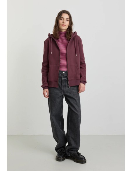 FELPA IN COTONE BIOLOGICO GARZATO VEGAN "DAHLIA"