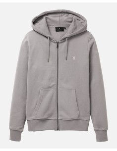 FELPA IN COTONE BIOLOGICO GARZATO VEGAN "DAHLIA" - GRIGIO 2