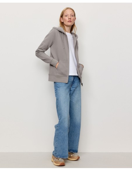 FELPA IN COTONE BIOLOGICO GARZATO VEGAN "DAHLIA"