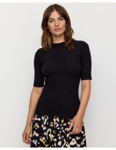 TOP DONNA IN ECOVISCOSA “DANDELION” - NERO