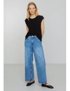 T-SHIRT FRESCA IN ECOVISCOSA "MITHILA" - NERO 2