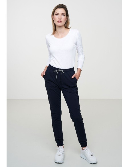 CHINO DONNA IN COTONE BIOLOGICO VEGAN "CALATHEA"