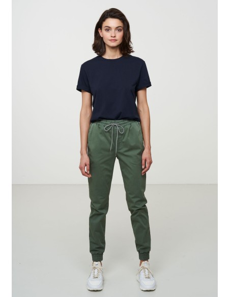 CHINO DONNA IN COTONE BIOLOGICO VEGAN "CALATHEA"