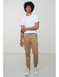 CHINO UOMO IN COTONE BIOLOGICO VEGAN "MUSA" - BEIGE