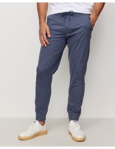 CHINO UOMO IN COTONE BIOLOGICO VEGAN "MUSA" - BLU