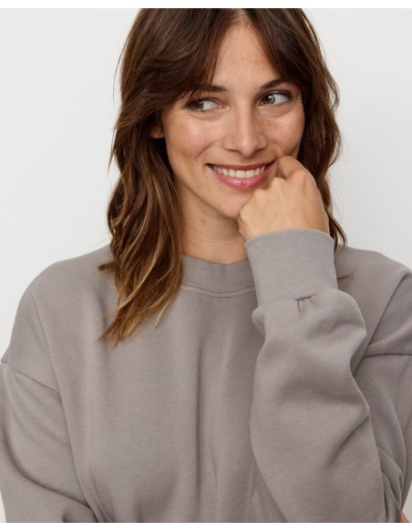 FELPA DONNA GIROCOLLO IN COTONE BIOLOGICO VEGAN “NERINE”