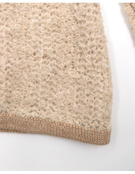 MAGLIONE DONNA GIROCOLLO IN  BABY ALPACA, SETA E LINO  "MELBOURNE"