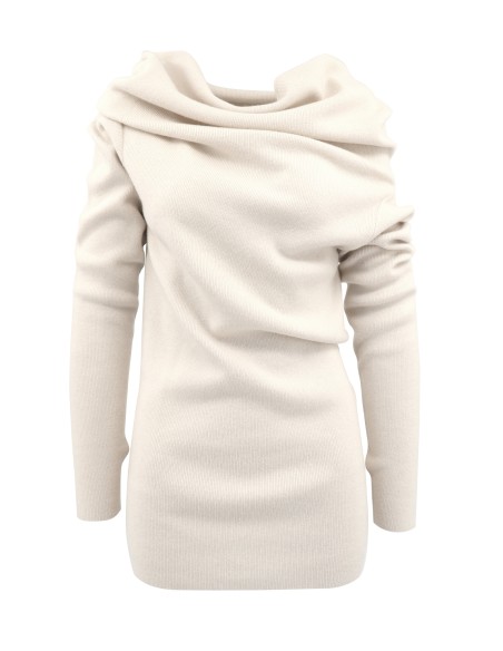 MAXI MAGLIA MANICHE LUNGHE IN LANA E CASHMERE "ASTRAL"