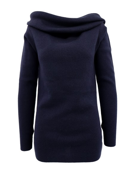 MAXI MAGLIA MANICHE LUNGHE IN LANA E CASHMERE "ASTRAL"