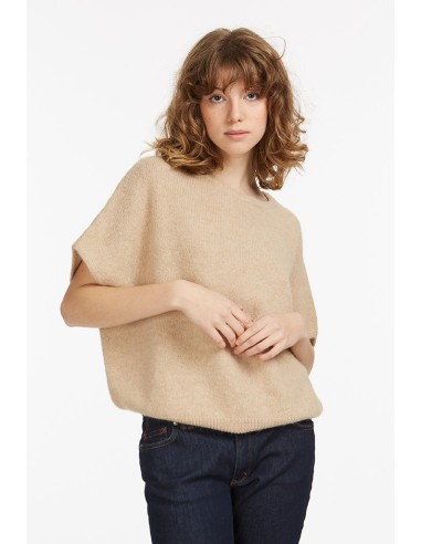 PULL SMANICATO IN 100% BABY ALPACA "AUBE"