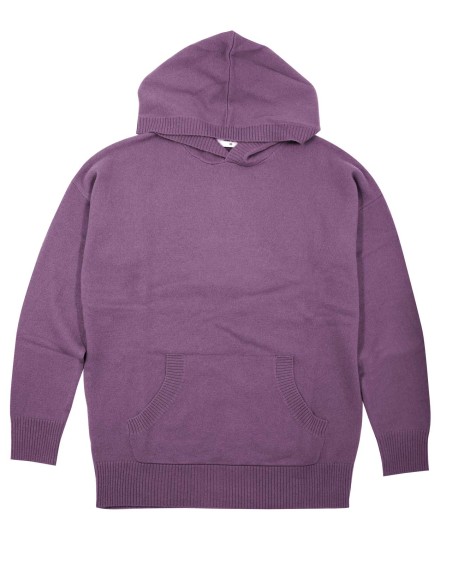 MAXI FELPA UNISEX IN 100% CASHMERE CON CAPPUCCIO "ALICE"