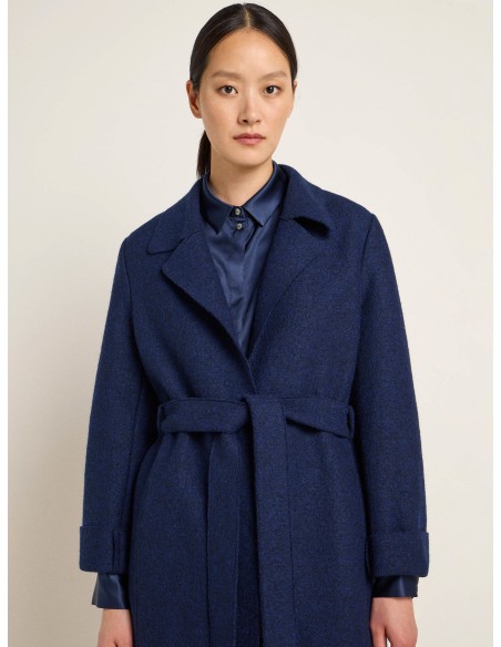 CAPPOTTO IN 100% LANA CON CINTURA