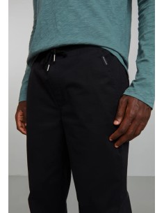 PANTALONE CHINO UOMO IN COTONE BIOLOGICO "TARO" - NERO 2