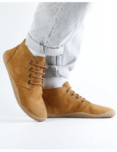 SCARPA STRINGATA BAREFOOT IN PELLE SCAMOSCIATA...