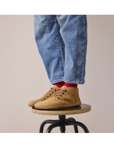 SCARPA STRINGATA BAREFOOT IN PELLE SCAMOSCIATA...