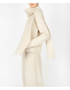 SCIARPA IN LANA IRLANDESE "SPARROW" - NATURALE