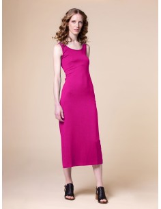 ABITO LUNGO SLIM IN BAMBU' "ANN" - FUCSIA 2