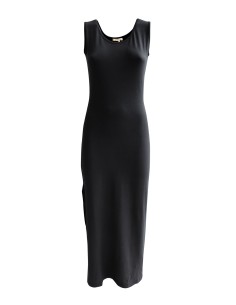 ABITO LUNGO SLIM IN BAMBU' "ANN" - NERO 2