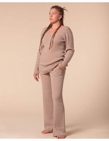 MAXI PULL IN 100% CASHMERE SCOLLO A V "SARA"