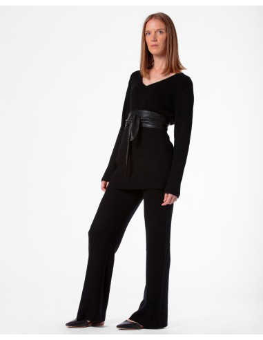 MAXI PULL IN 100% CASHMERE SCOLLO A V "SARA"