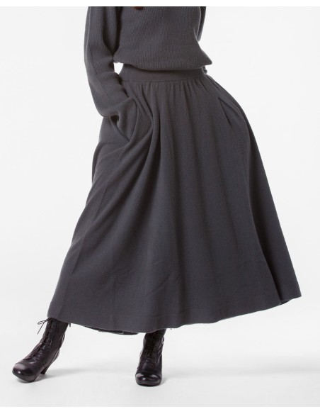 GONNA AMPIA 100% CASHMERE CON PENCES "MARTA"
