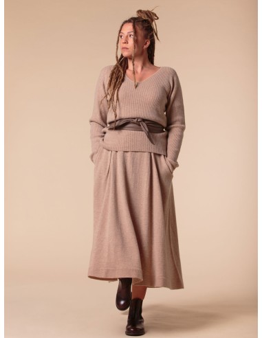 GONNA AMPIA 100% CASHMERE CON PENCES "MARTA"