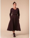 GONNA AMPIA 100% CASHMERE CON PENCES "MARTA"