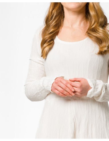 ABITO IN SETA INCRESPATA DOPPIATA AD EFFETTO...